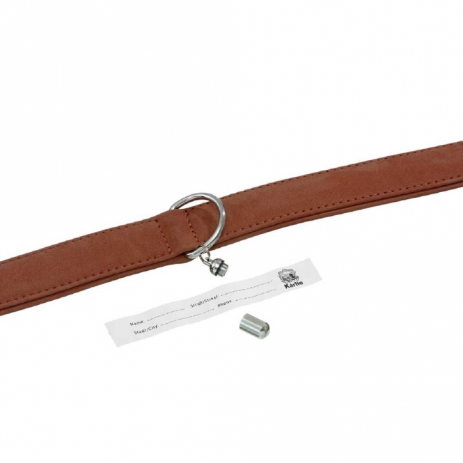 Alternative view of Karlie Halsband Buffalo aus Kalbsleder - Braun - 24 cm/10 mm