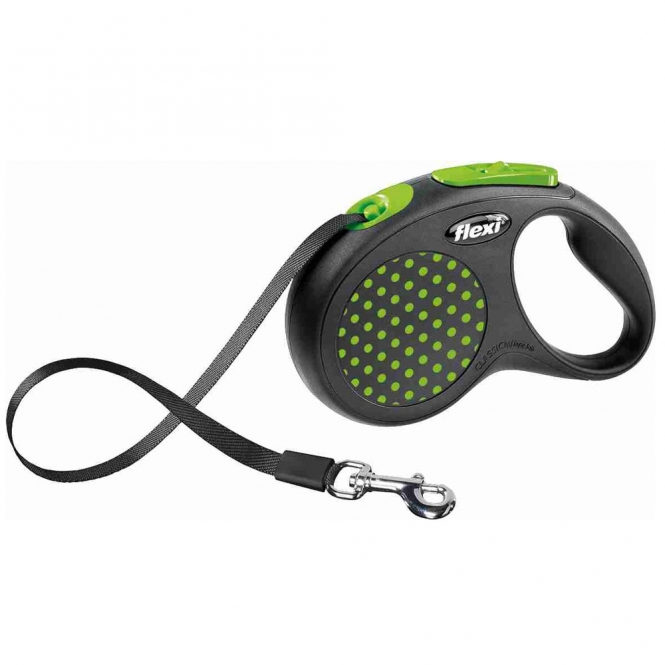 FLEXI Design Gurt-Roll-Leine - 5 m, 15 kg - grün – Bild 3