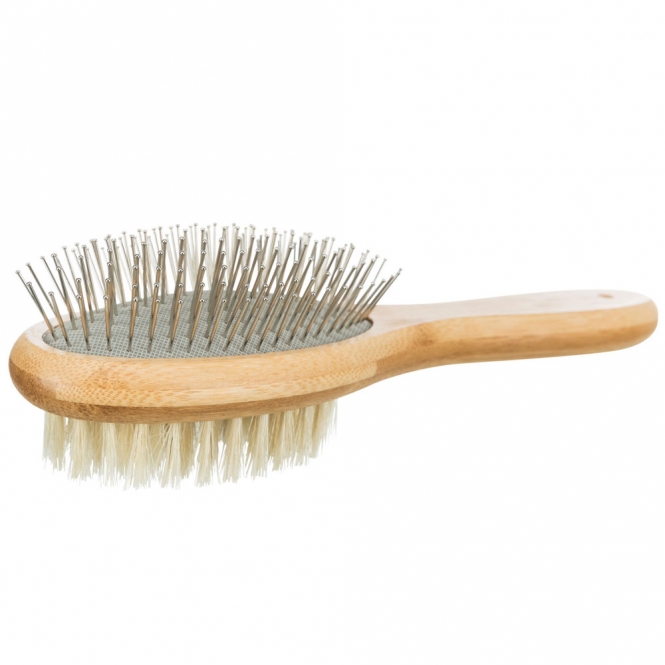 Alternative view of Trixie beidseitige Bürste aus Bambus - 6 x 22 cm