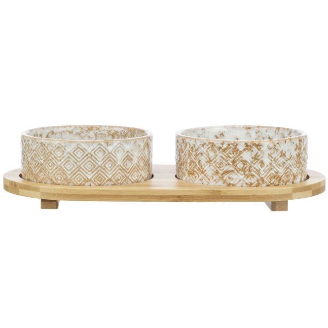 Trixie Napf-Set, Keramik/Bambus - 2 × 0,8 l – Bild 3