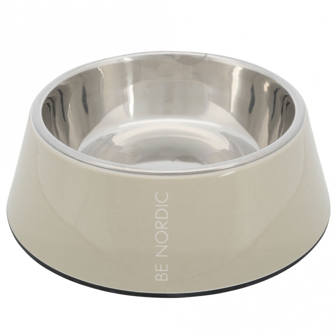 Trixie BE NORDIC Napf aus Melamin und Edelstahl - sand - 0,2 l/ø 14 cm – Bild 3