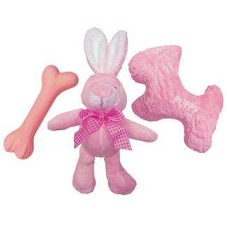 Alternative view of Karlie Welpen-Spielset im Körbchen - Blau