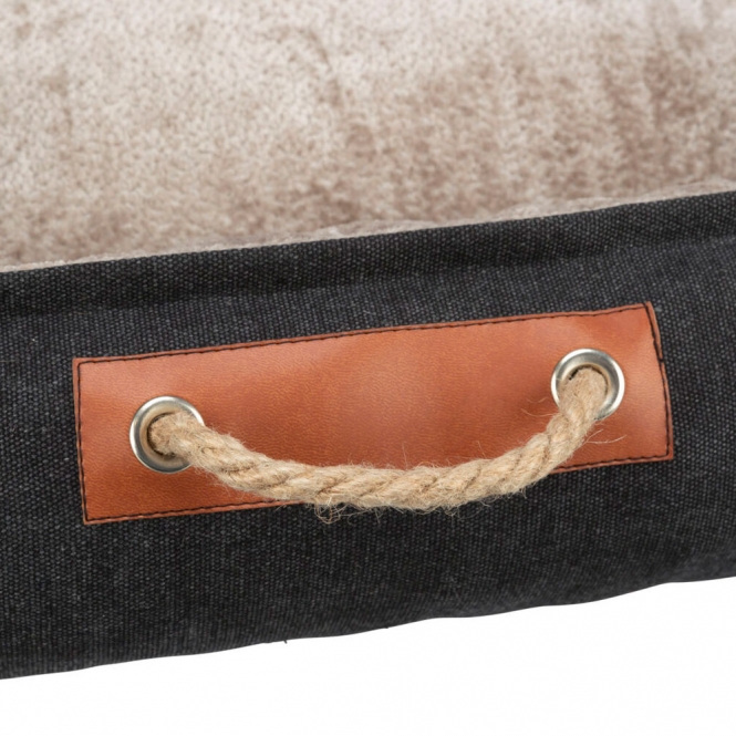 Trixie BE NORDIC Bett Föhr - schwarz/sand - 80 × 60 cm – Bild 5