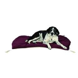 Trixie Hundekönig Decke mit Quasten - 85 × 65 cm, brombeer/beige – Bild 2