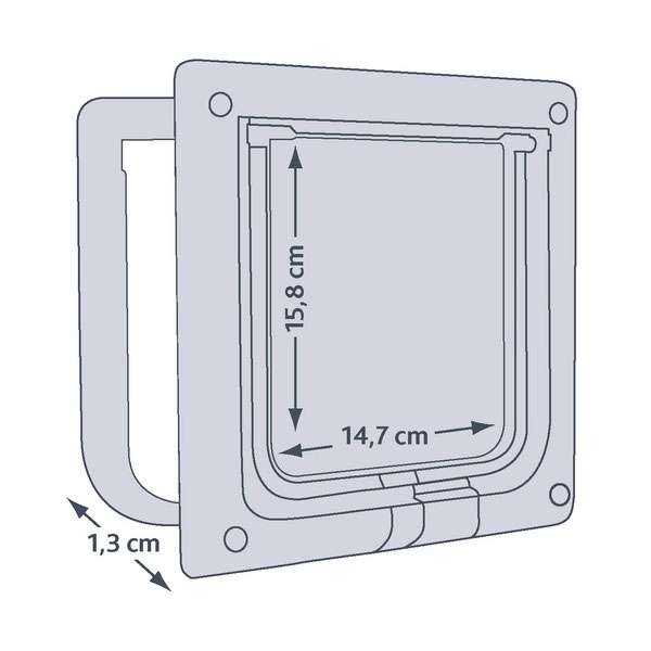 Trixie Katzentür FreeCat Classic 2-Wege - Braun – Bild 2