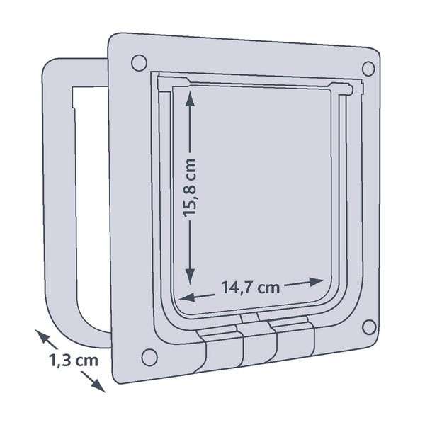 Trixie Katzentür FreeCat de Luxe 4-Wege - Grau – Bild 2