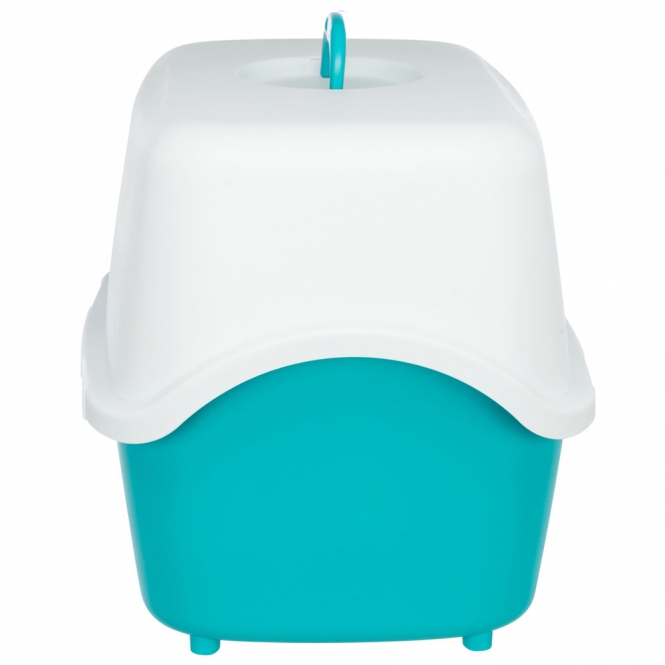 Trixie Katzentoilette Vico - Türkis/Weiß – Bild 3