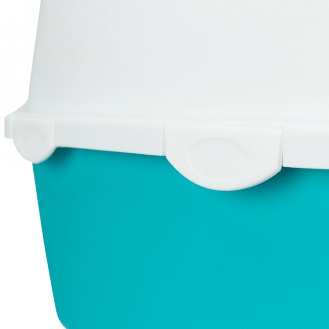 Trixie Katzentoilette Vico - Türkis/Weiß – Bild 5