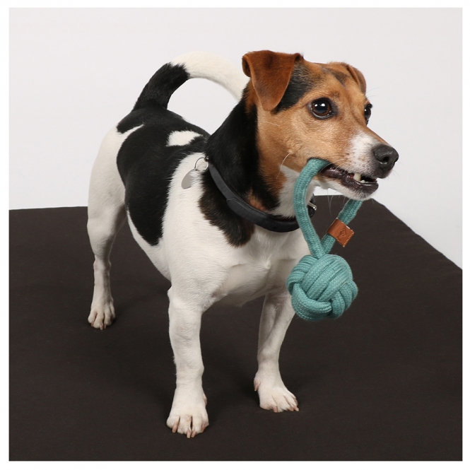 Alternative view of D&D Knotenball mit Schlaufe Harper - blau - 18,5 x 6cm