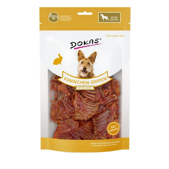 Dokas Dog Snack Kaninchen-Rippen 100 g