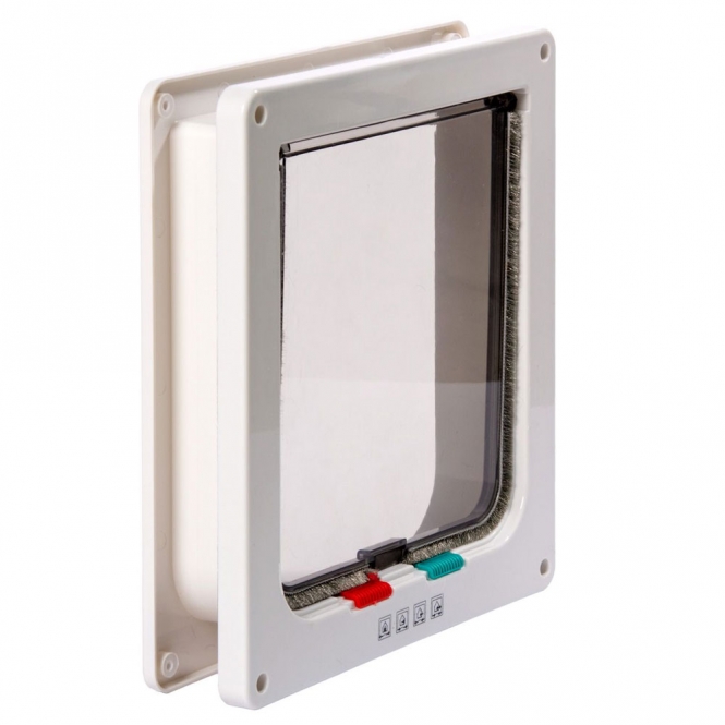 Karlie Katzentür 4-Wege-Verschluss für große Katzen - Weiß – Bild 4