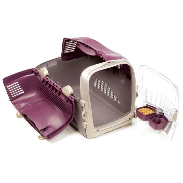 CATIT Transportbox Cabrio - Rosa-Grau – Bild 3