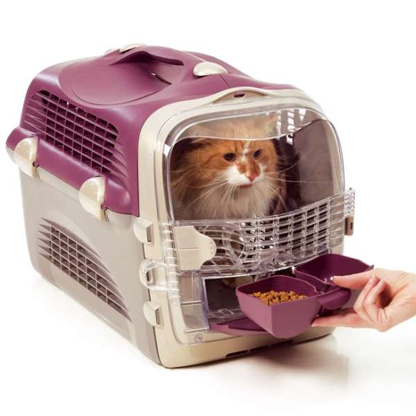 CATIT Transportbox Cabrio - Rosa-Grau – Bild 4