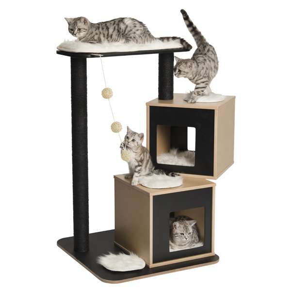 Vesper Kratzbaum V-Double - Schwarz – Bild 2