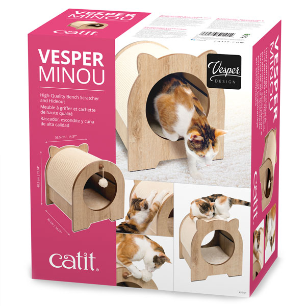 Vesper Katzenhaus Minou mit Kratzfläche – Bild 5