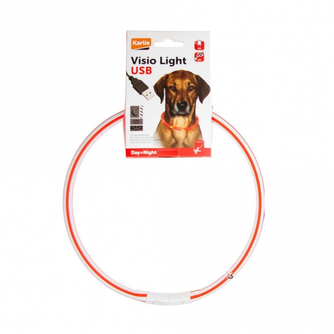 Karlie Visio Light LED-Leuchtschlauch mit USB - Gestreift - rot-weiß – Bild 2