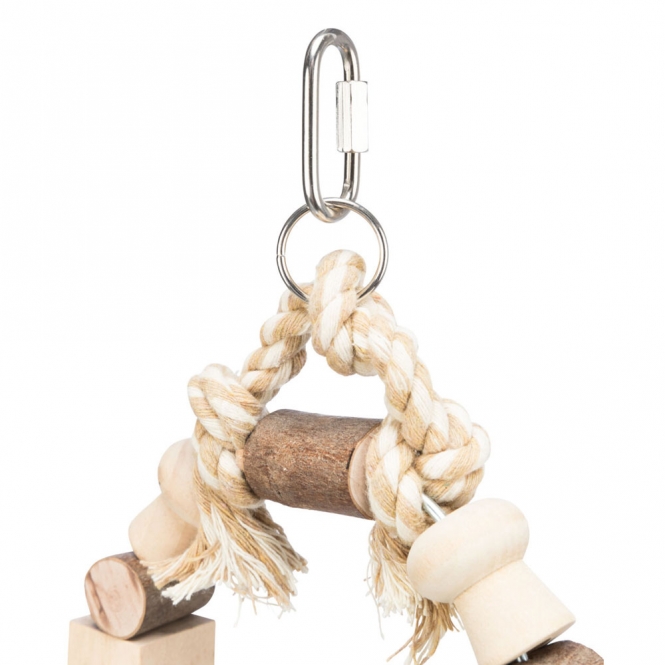 Trixie Bogenschaukel mit Holzklötzen - Klein – Bild 3