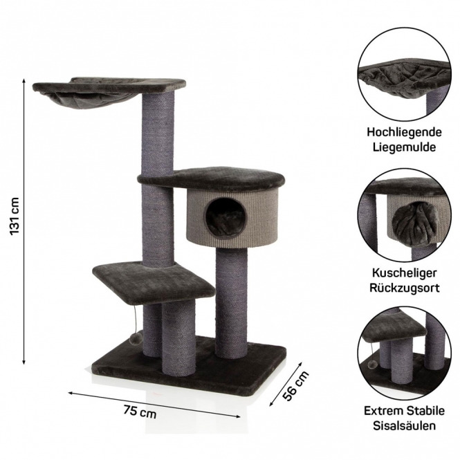 CanadianCat® Kratzbaum Coony 130 - grau – Bild 2