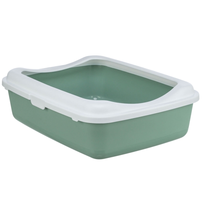 Trixie Katzentoilette Classic mit Rand - dunkelgrau/weiß – Bild 4