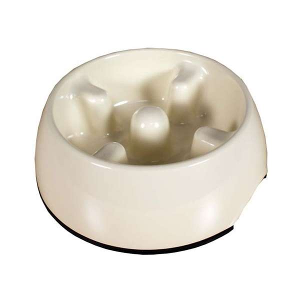 DOGIT Go-Slow Anti-Schling-Napf Weiss 600 ml – Bild 2