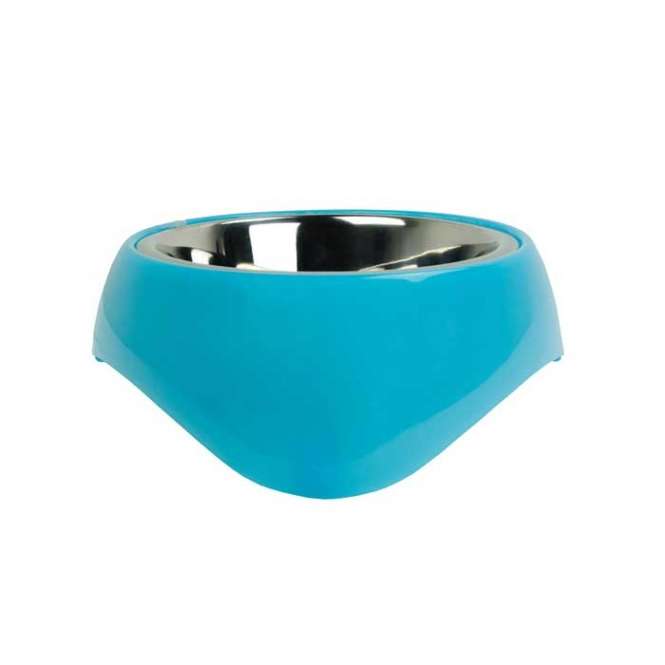 Pawise Edelstahlnapf mit Kunststoffhalter - 1750 ml / Blau – Bild 2