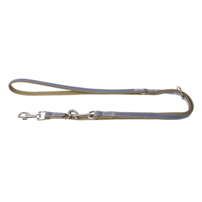 Karlie Vintage Trend Leine - Rauchblau/MoosgrĂŒn - 200cm / 22mm
